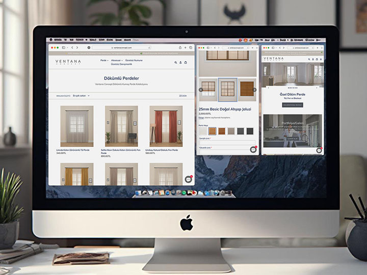 Ventana Concept E-Ticaret Shopify Web Sitesi, SEO, Ürün Fotoğraf ve Videoları